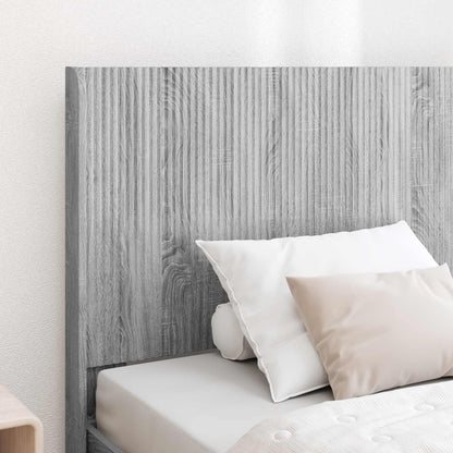 Struttura del letto con stoccaggio e testata Grigio Sonoma | homemem39