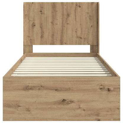 Struttura del letto con stoccaggio e testata Rovere Artigianale | homemem39