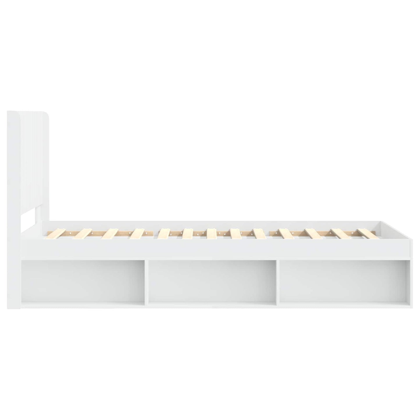 Struttura del letto con stoccaggio e testata Bianco 90 x 190 cm | homemem39