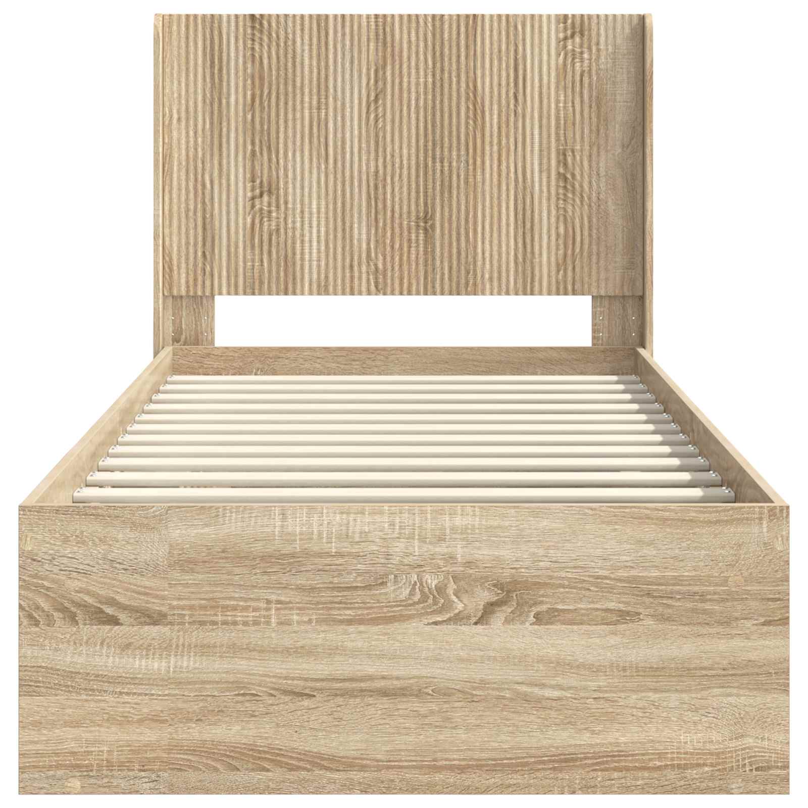 Struttura del letto con stoccaggio e testata 2 pz | homemem39