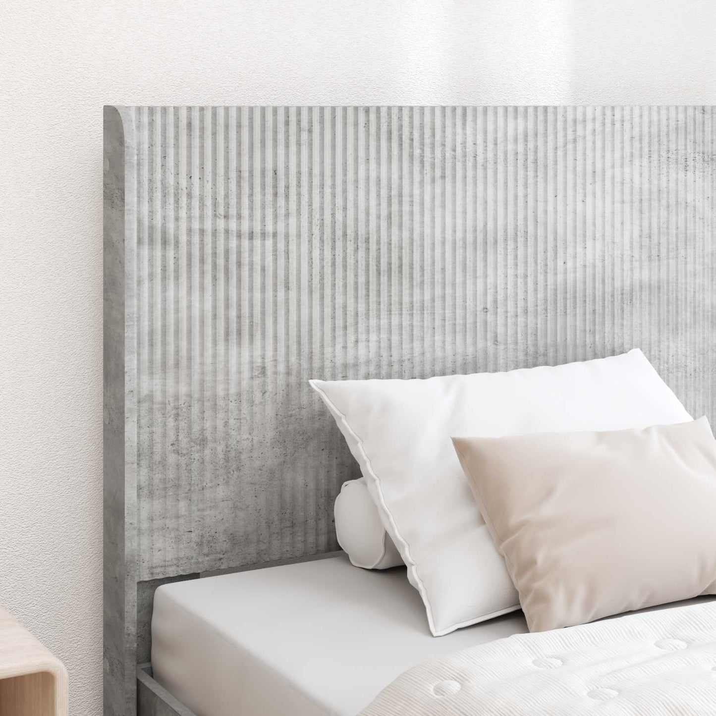 Struttura del letto con stoccaggio e testata Grigio Cemento | homemem39