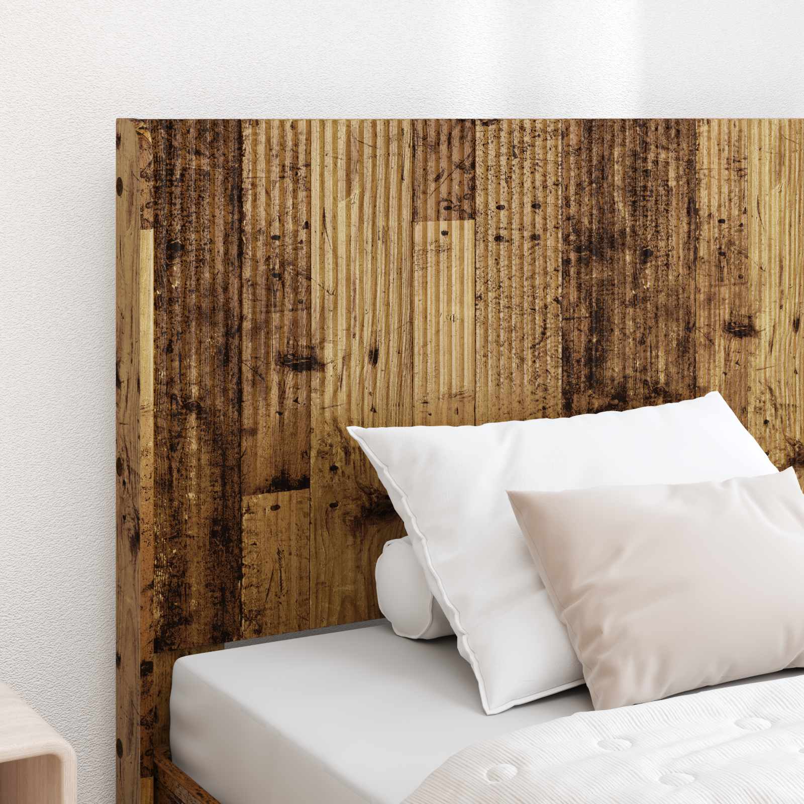 Struttura del letto con stoccaggio e testata Legno antico | homemem39