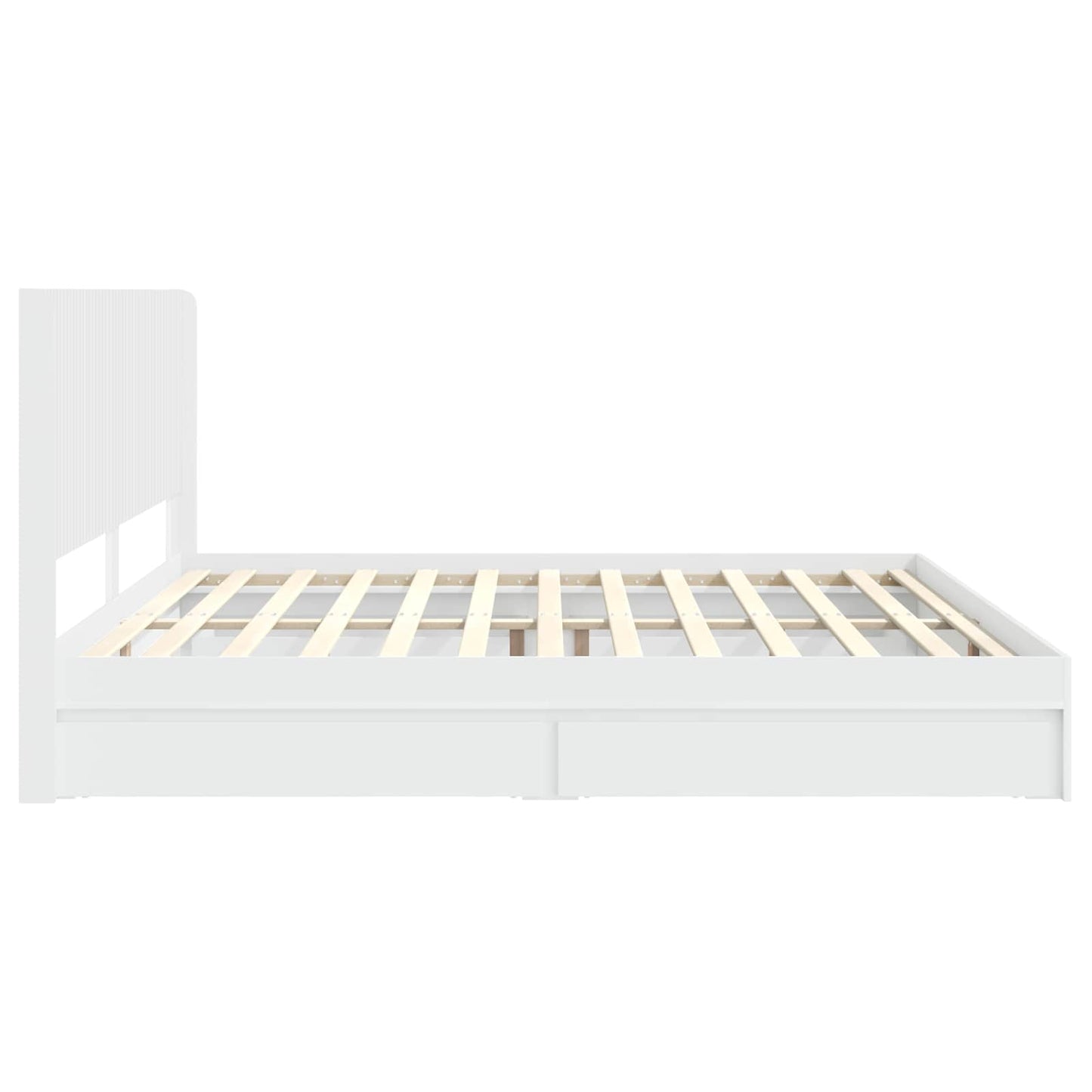 Struttura del letto con stoccaggio e testata Bianco | homemem39