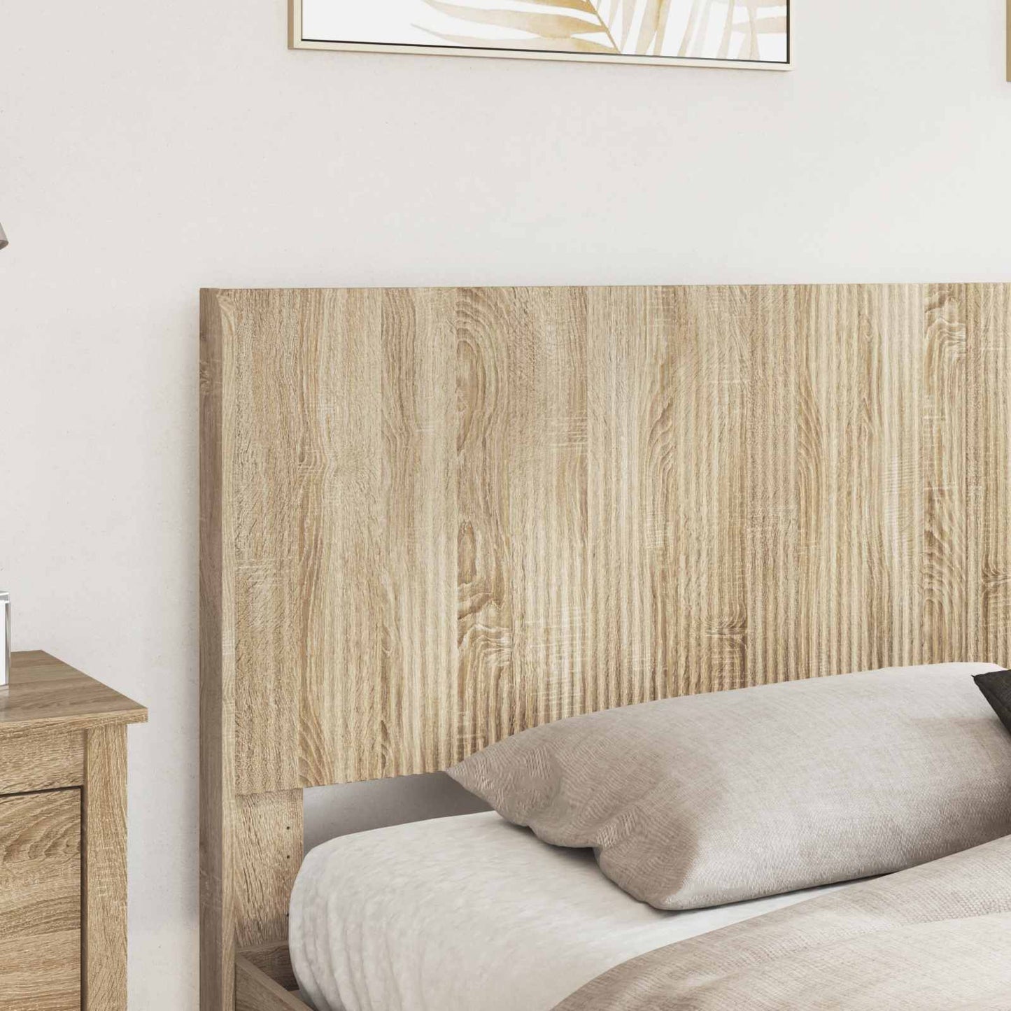 Struttura del letto con stoccaggio e testata Rovere Sonoma | homemem39