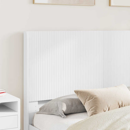 Struttura del letto con stoccaggio e testata Bianco | homemem39