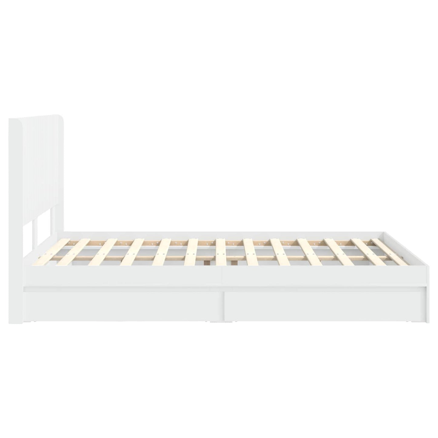 Struttura del letto con stoccaggio e testata Bianco | homemem39