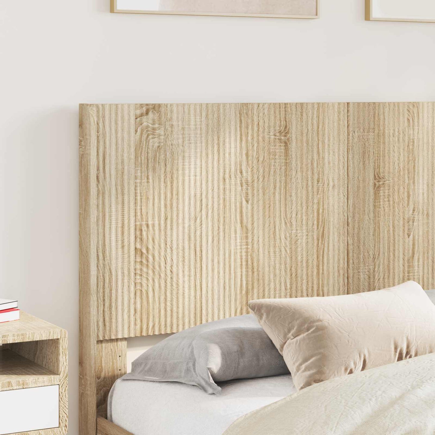 Struttura del letto con stoccaggio e testata Rovere Sonoma | homemem39