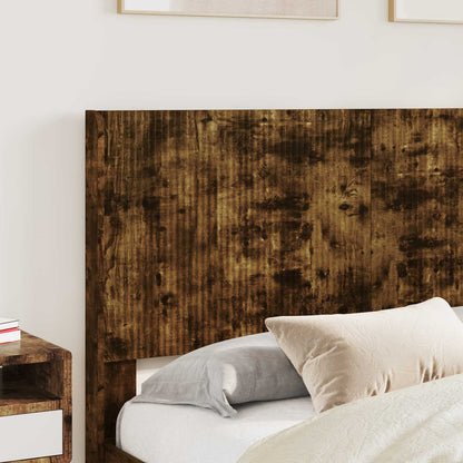 Struttura del letto con stoccaggio e testata Rovere Fumo | homemem39