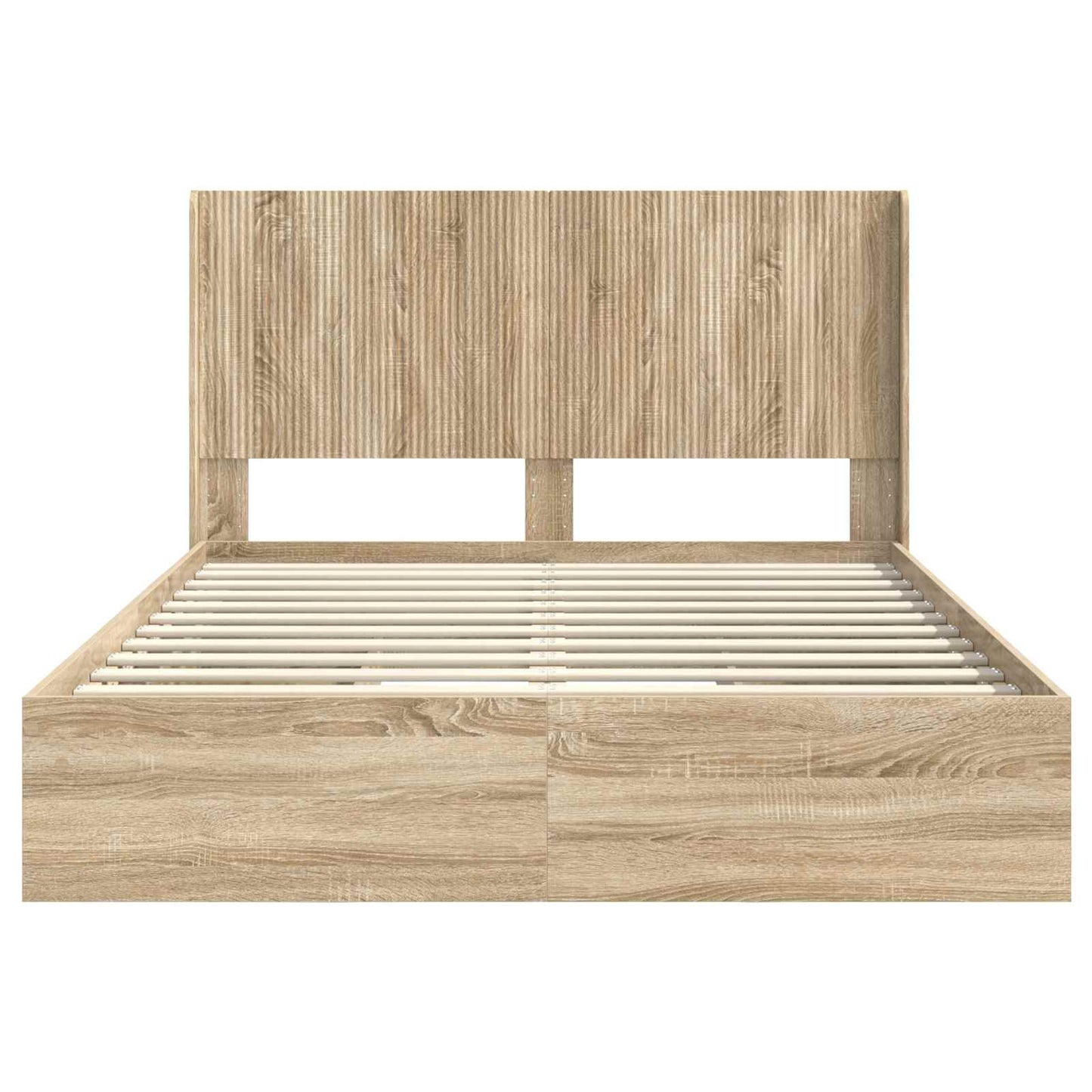 Struttura del letto con stoccaggio e testata 2 pz | homemem39