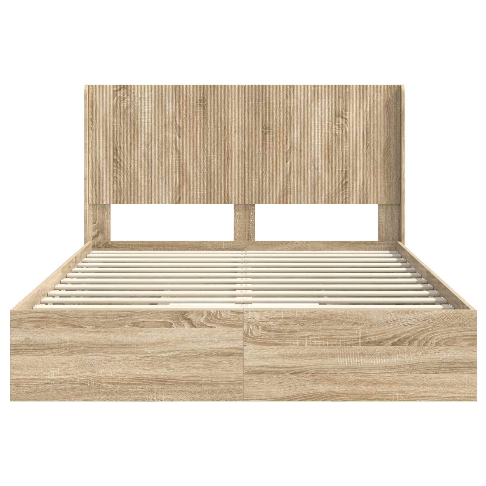 Struttura del letto con stoccaggio e testata 2 pz | homemem39