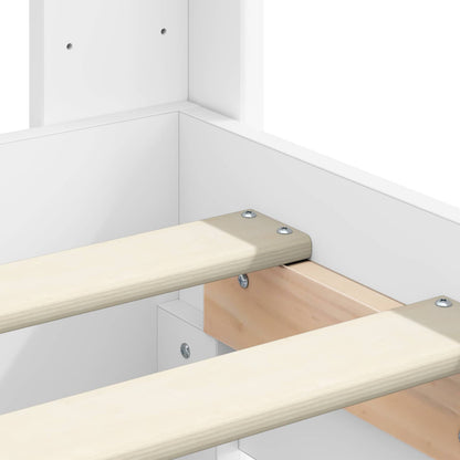 Struttura del letto con stoccaggio e testata 2 pz | homemem39
