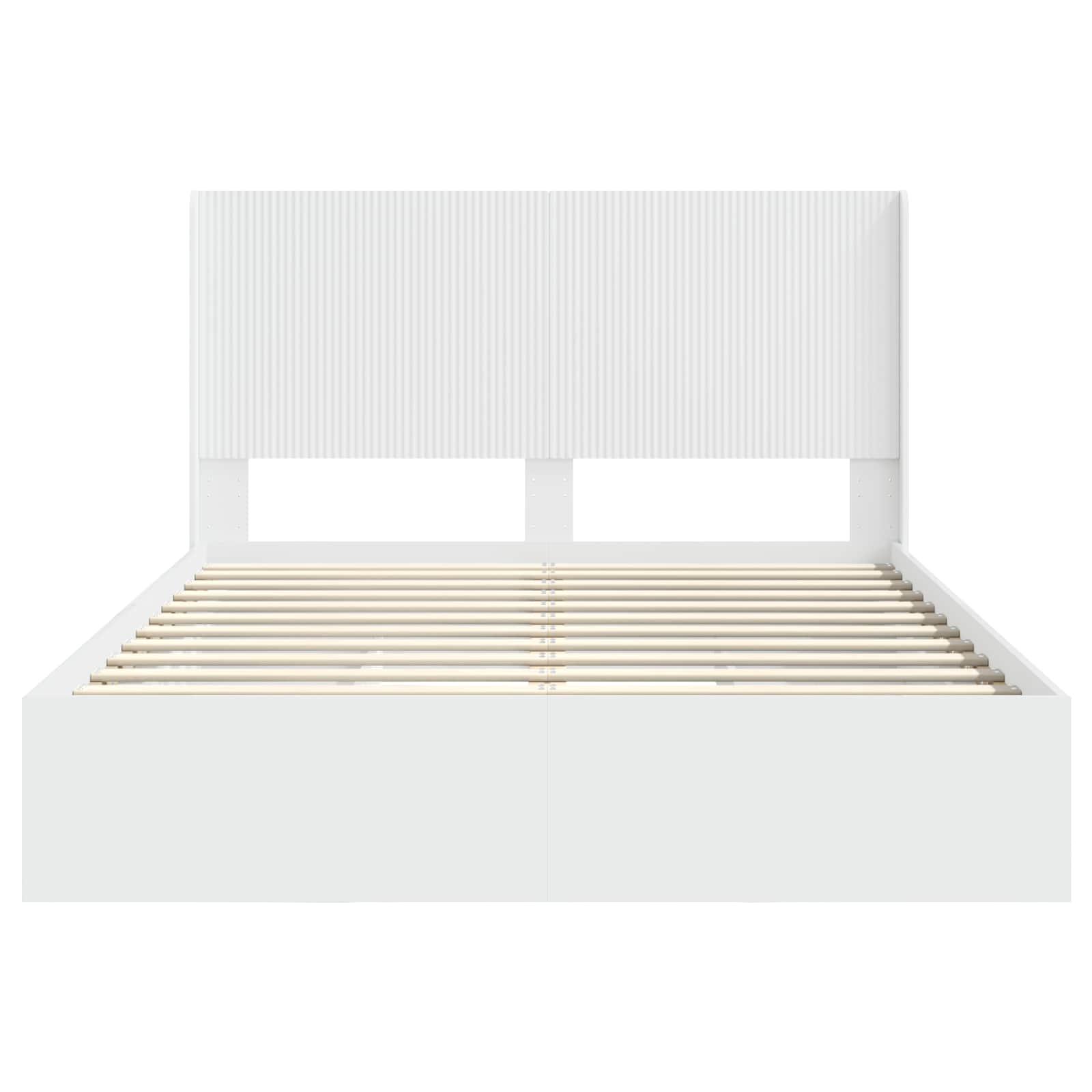 Struttura del letto con stoccaggio e testata 2 pz | homemem39