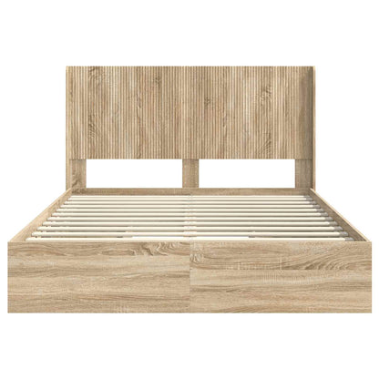 Struttura del letto con stoccaggio e testata 2 pz | homemem39
