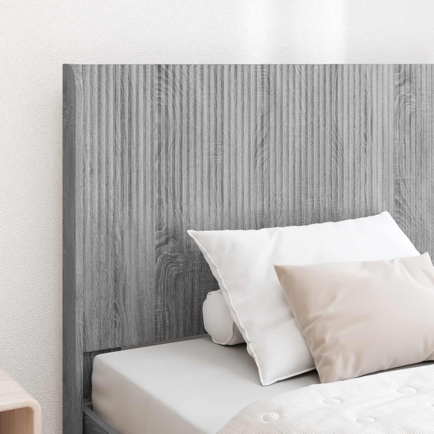 Struttura del letto con stoccaggio e testata Sonoma grigio | homemem39