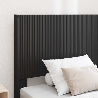 Struttura del letto con stoccaggio e testata Nero 75 x 190 cm | homemem39