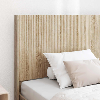 Struttura del letto con stoccaggio e testata Rovere Sonoma