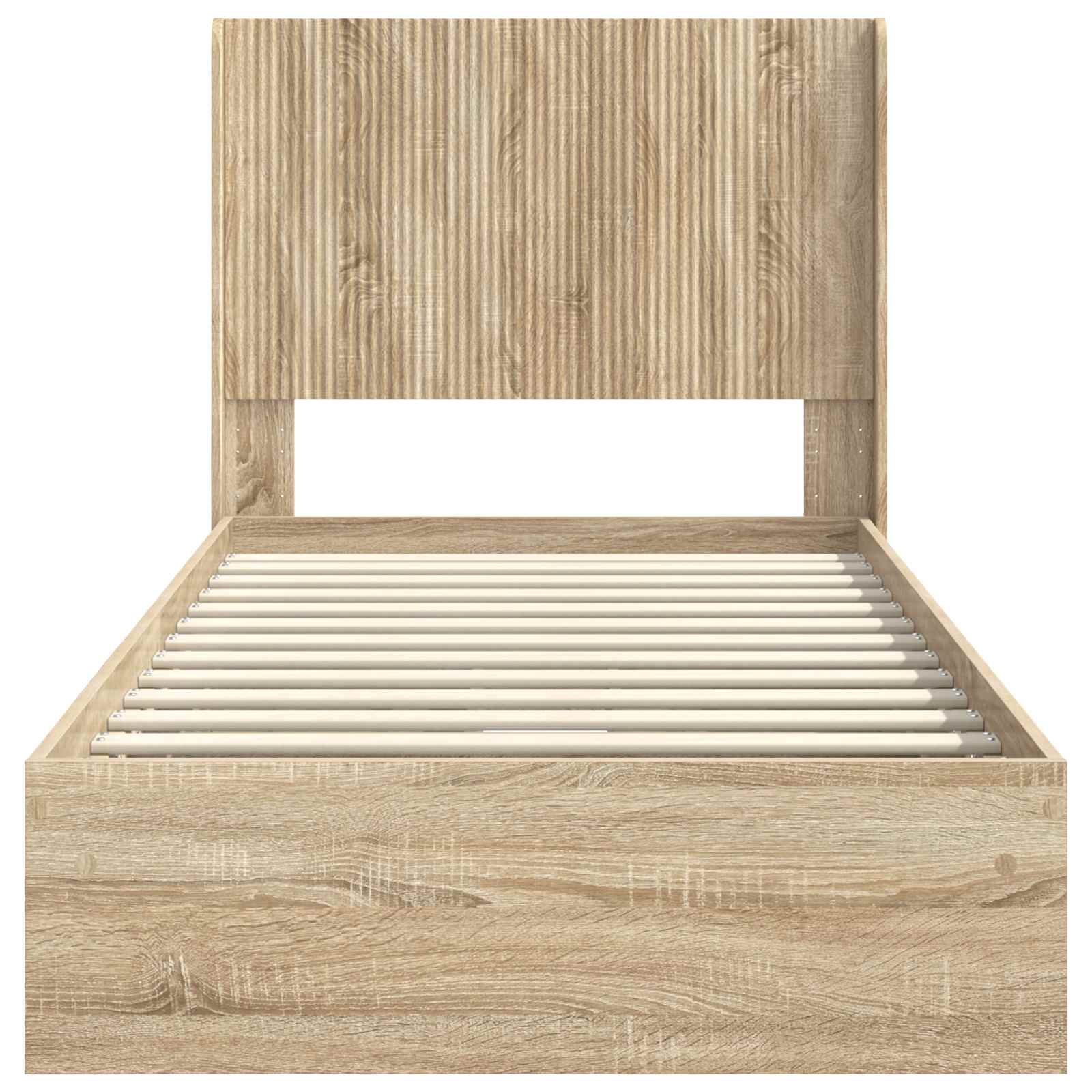 Struttura del letto con stoccaggio e testata Rovere Sonoma | homemem39