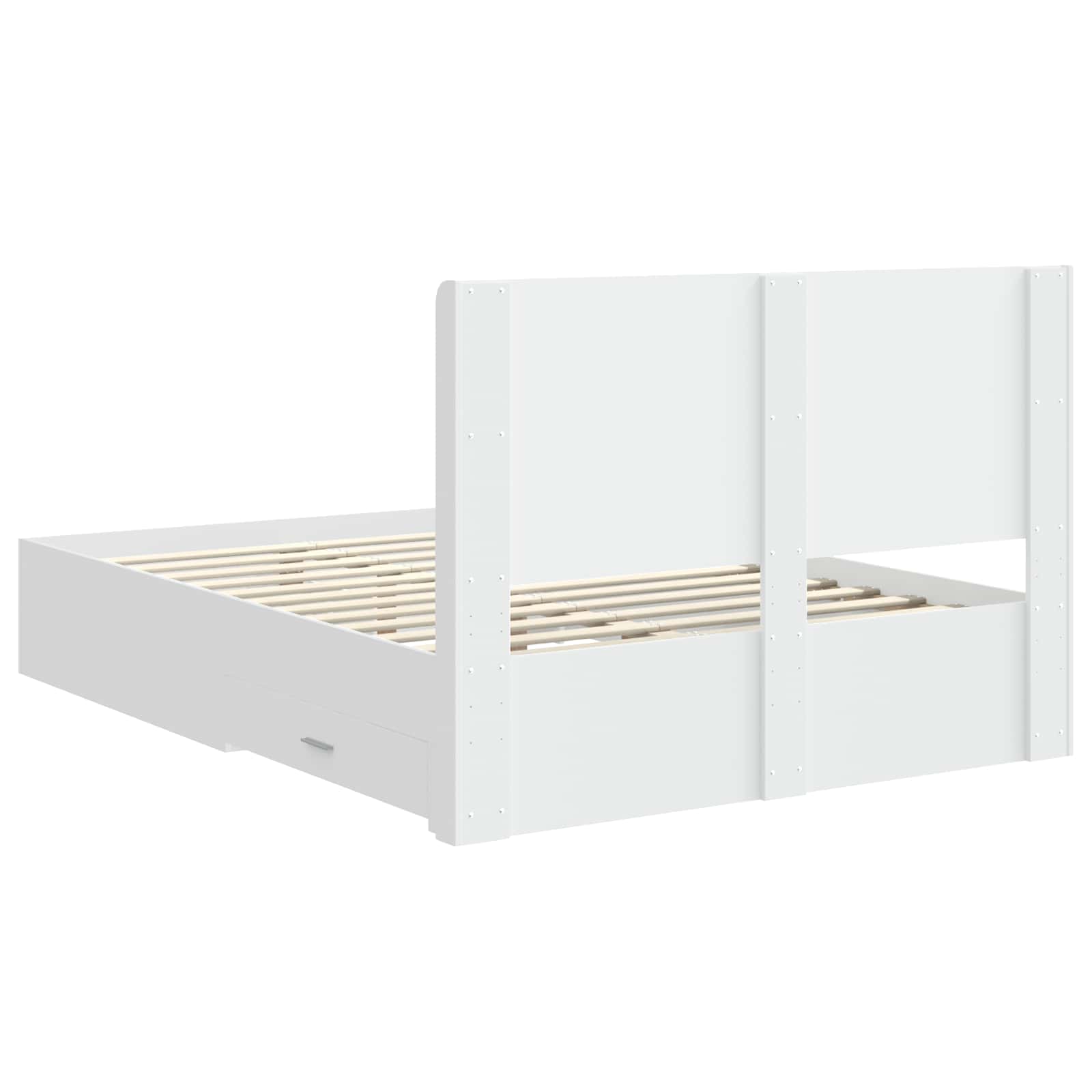 Struttura del letto con stoccaggio e testata Bianco | homemem39