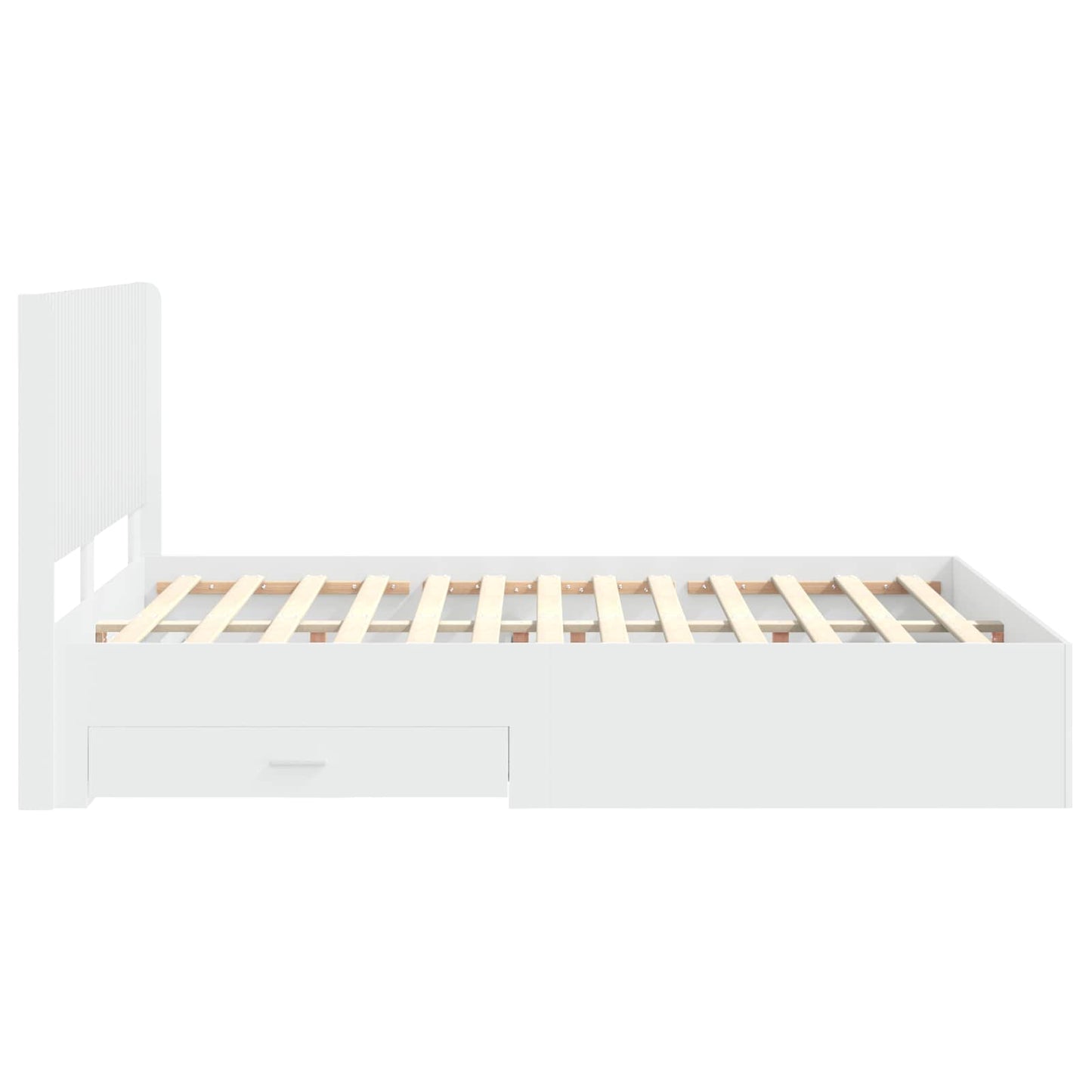 Struttura del letto con stoccaggio e testata Bianco | homemem39