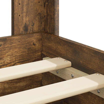 Struttura del letto con stoccaggio e testata Rovere Fumo | homemem39