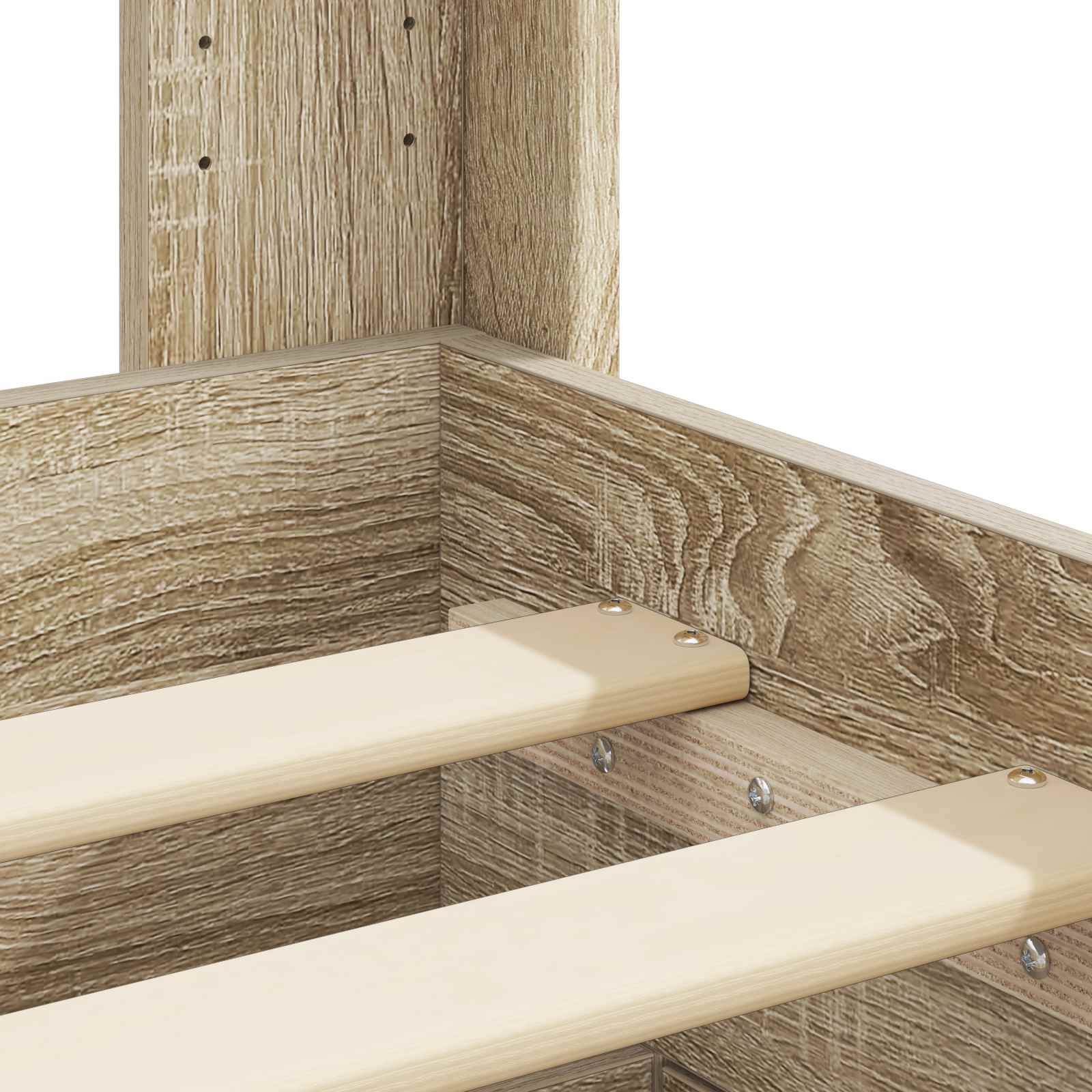 Struttura del letto con stoccaggio e testata Rovere Sonoma | homemem39