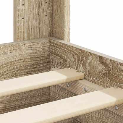 Struttura del letto con stoccaggio e testata Rovere Sonoma | homemem39