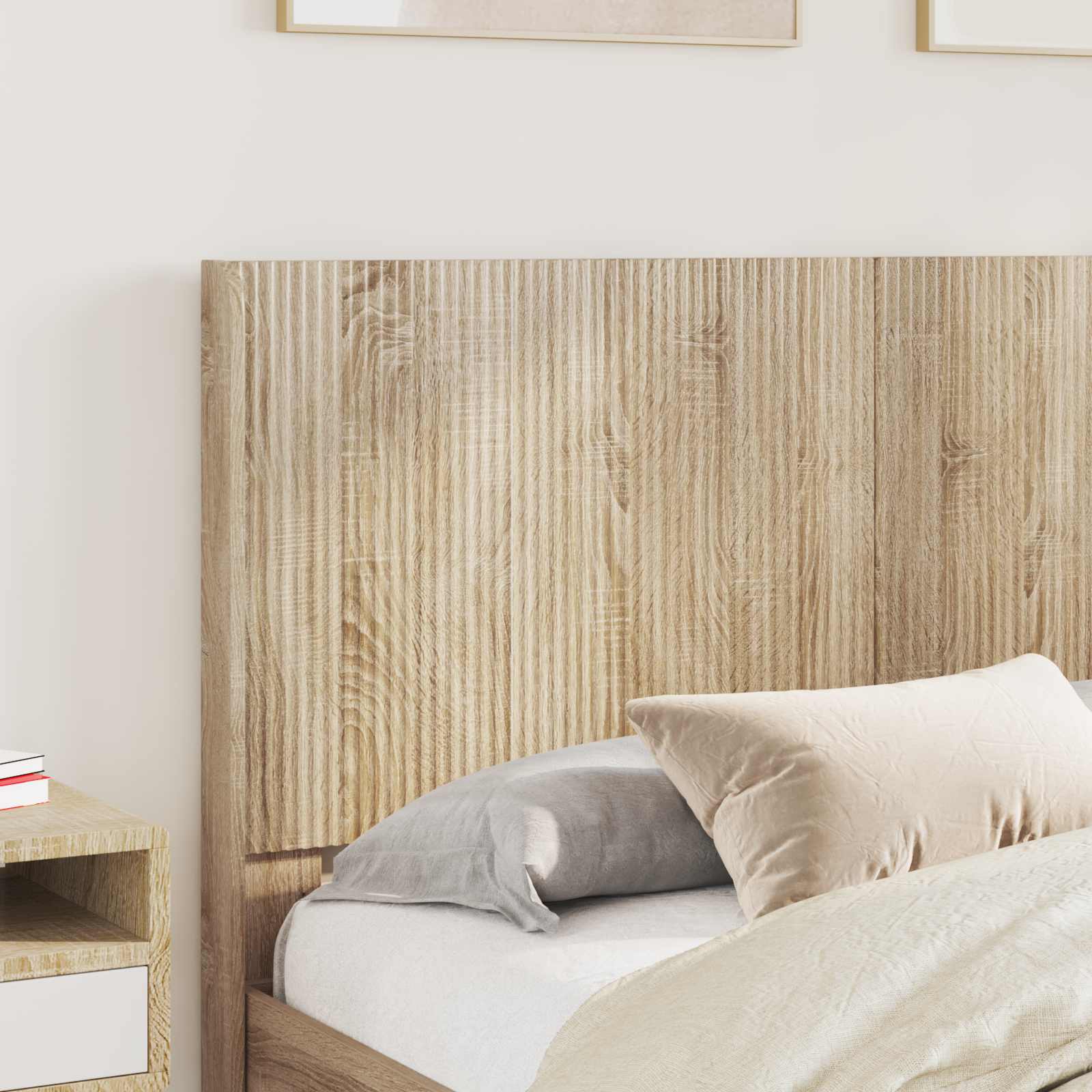 Struttura del letto con stoccaggio e testata Rovere Sonoma | homemem39