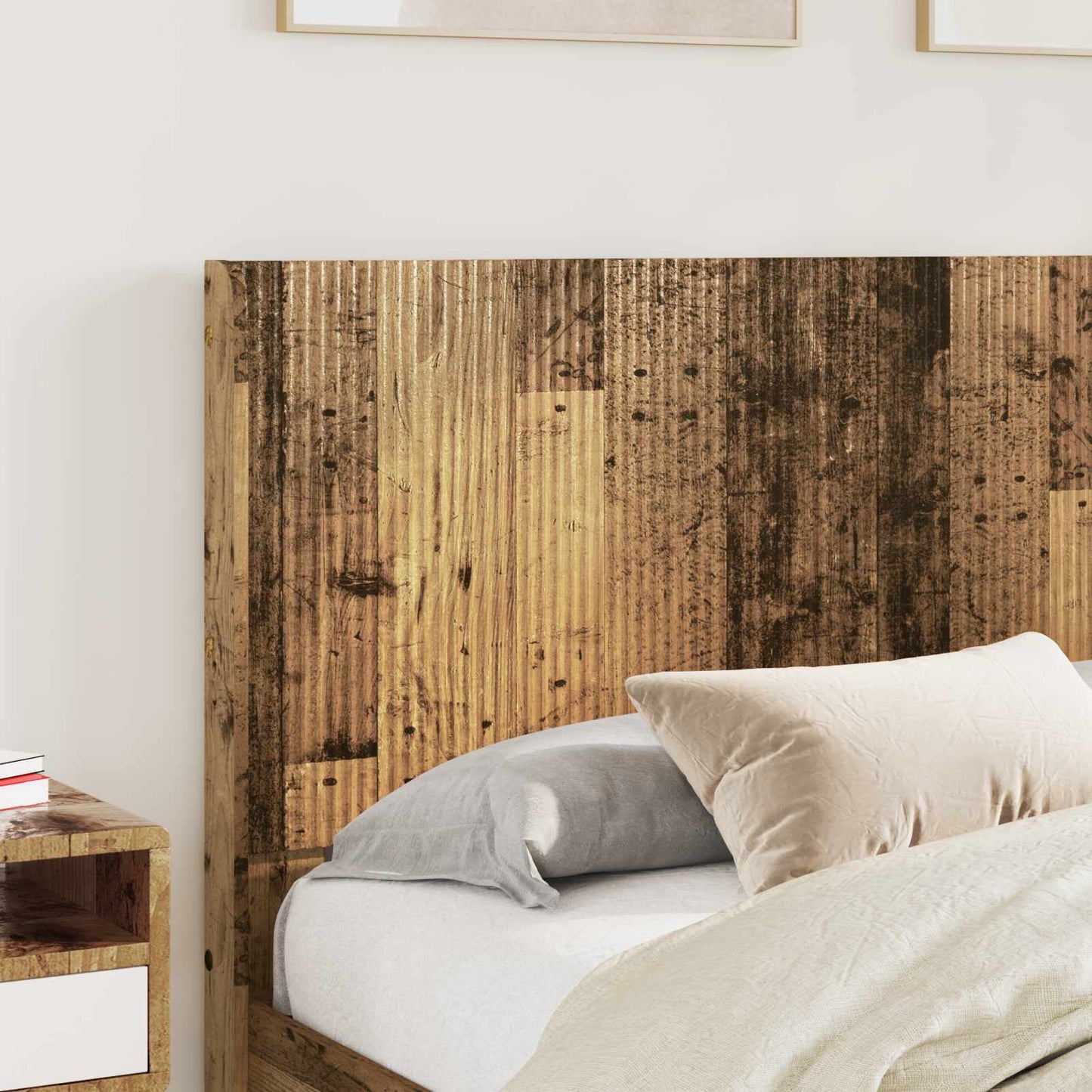 Struttura del letto con stoccaggio e testata Legno antico | homemem39