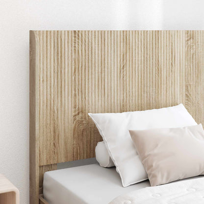 Struttura del letto con stoccaggio e testata Rovere Sonoma
