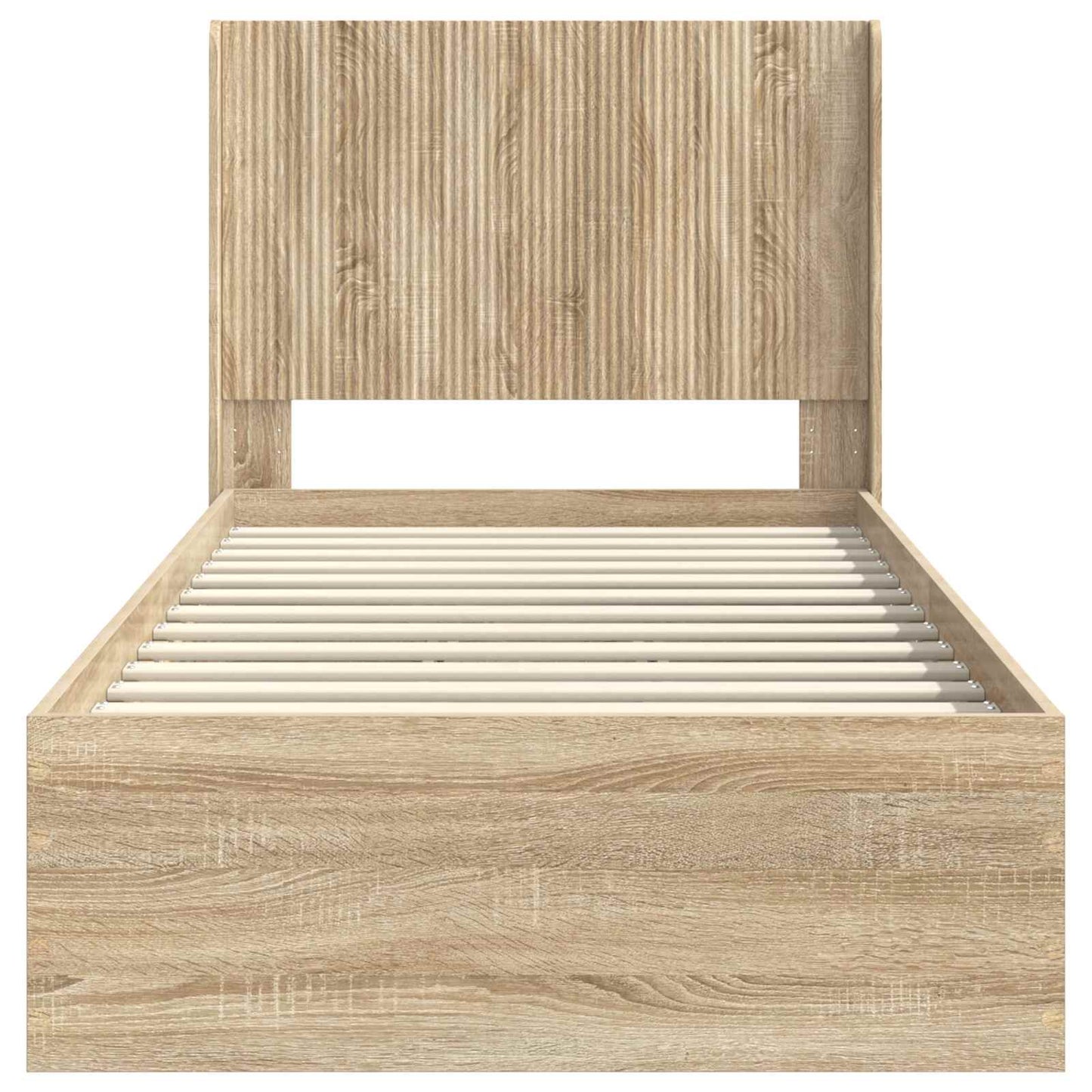 Struttura del letto con stoccaggio e testata Rovere Sonoma | homemem39