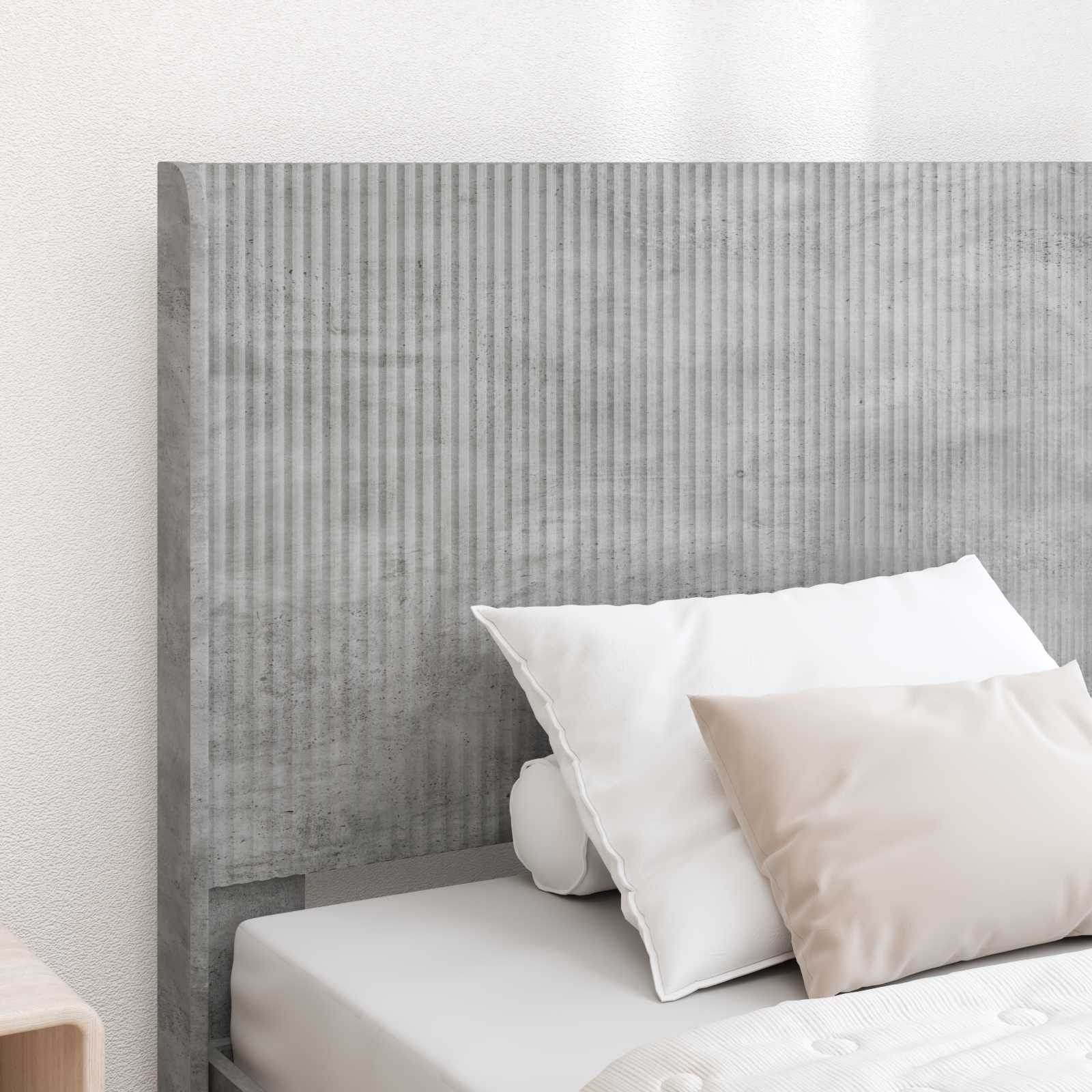 Struttura del letto con stoccaggio e testata Grigio Cemento | homemem39