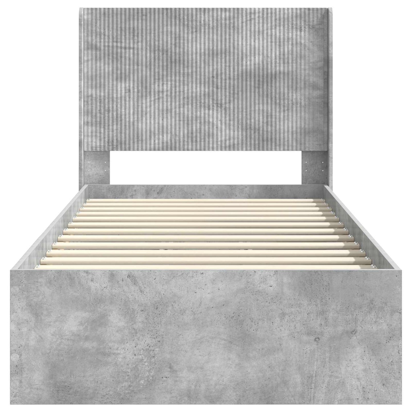 Struttura del letto con stoccaggio e testata Grigio Cemento | homemem39