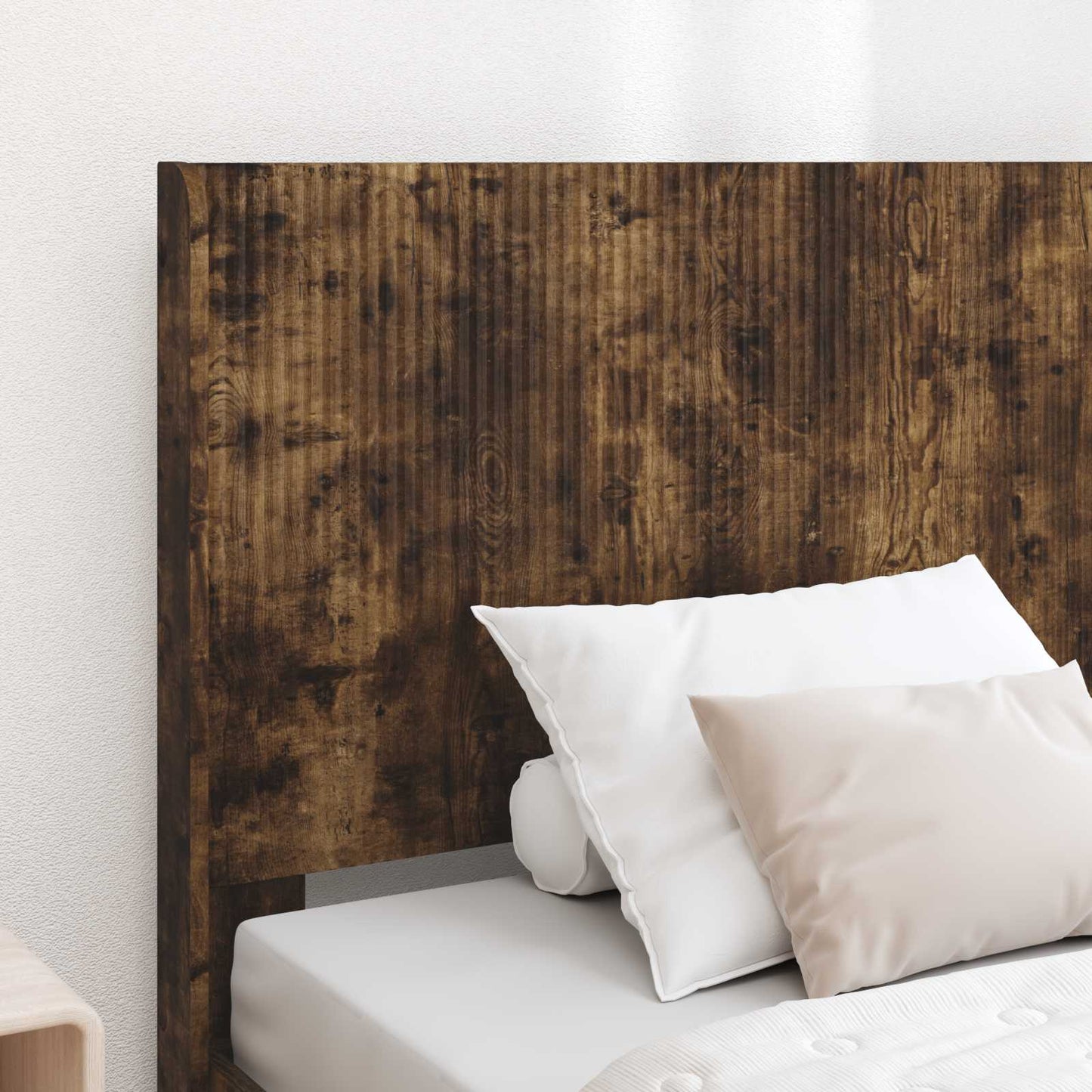 Struttura del letto con stoccaggio e testata Rovere Fumo | homemem39