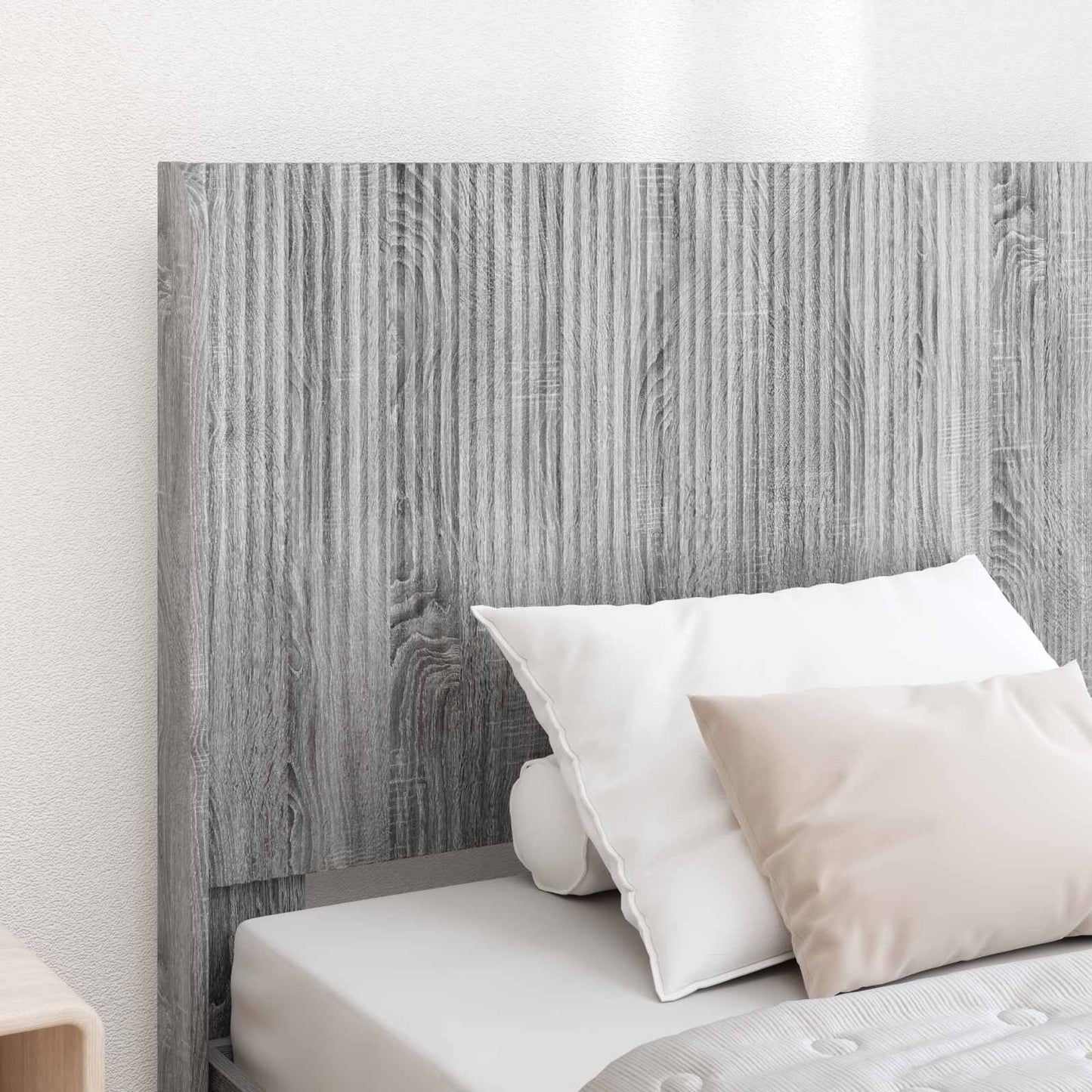Struttura del letto con stoccaggio e testata Sonoma grigio | homemem39