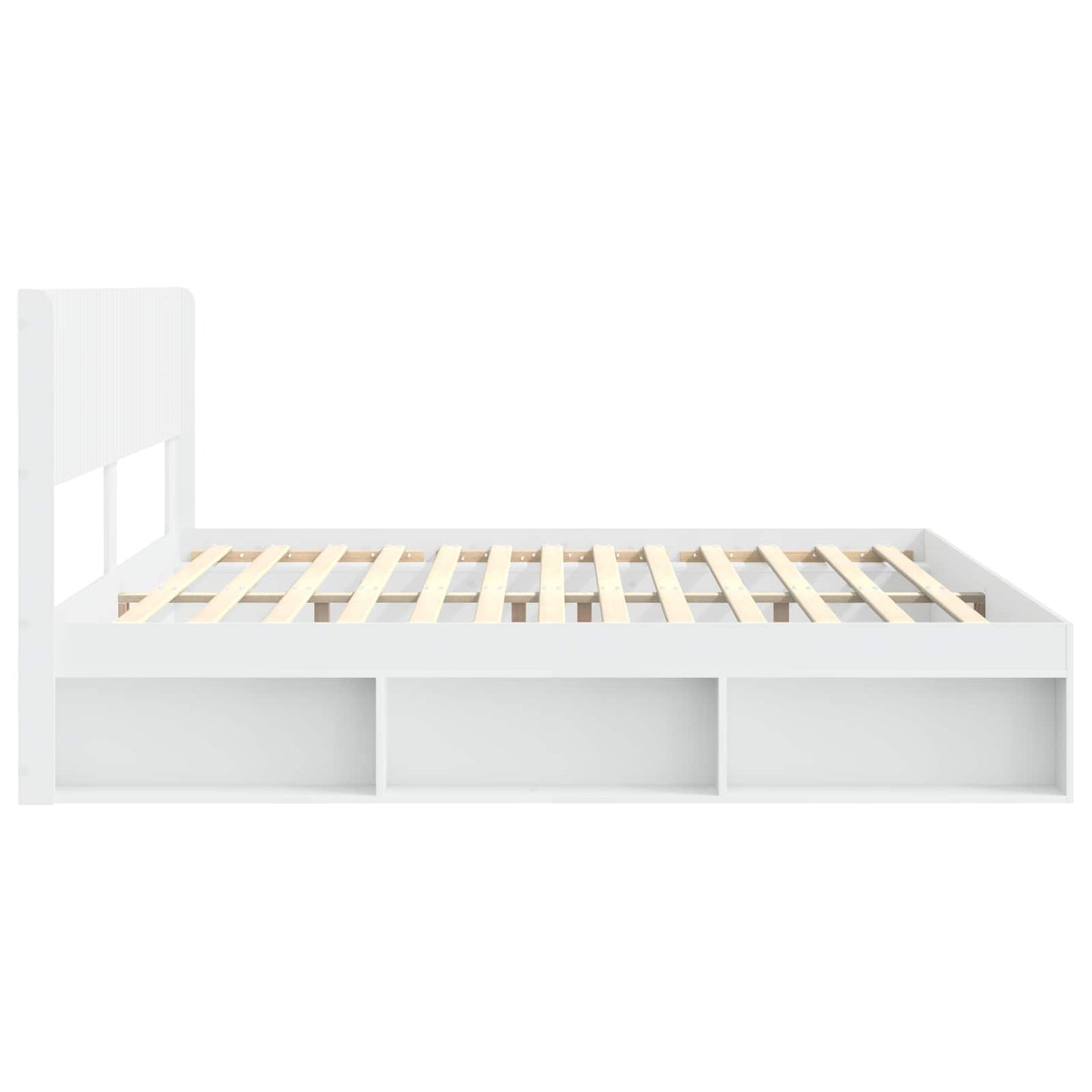 Struttura del letto con stoccaggio e testata Bianco | homemem39