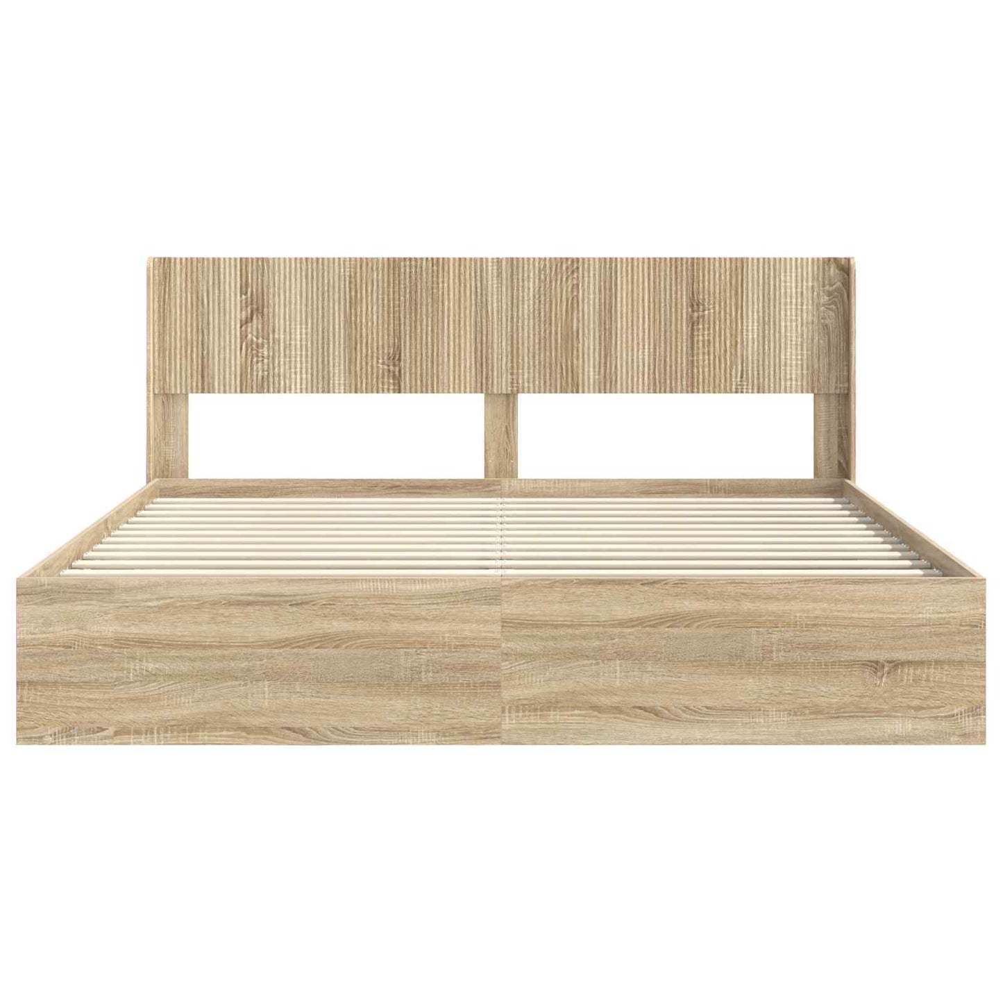 Struttura del letto con stoccaggio e testata 2 pz | homemem39