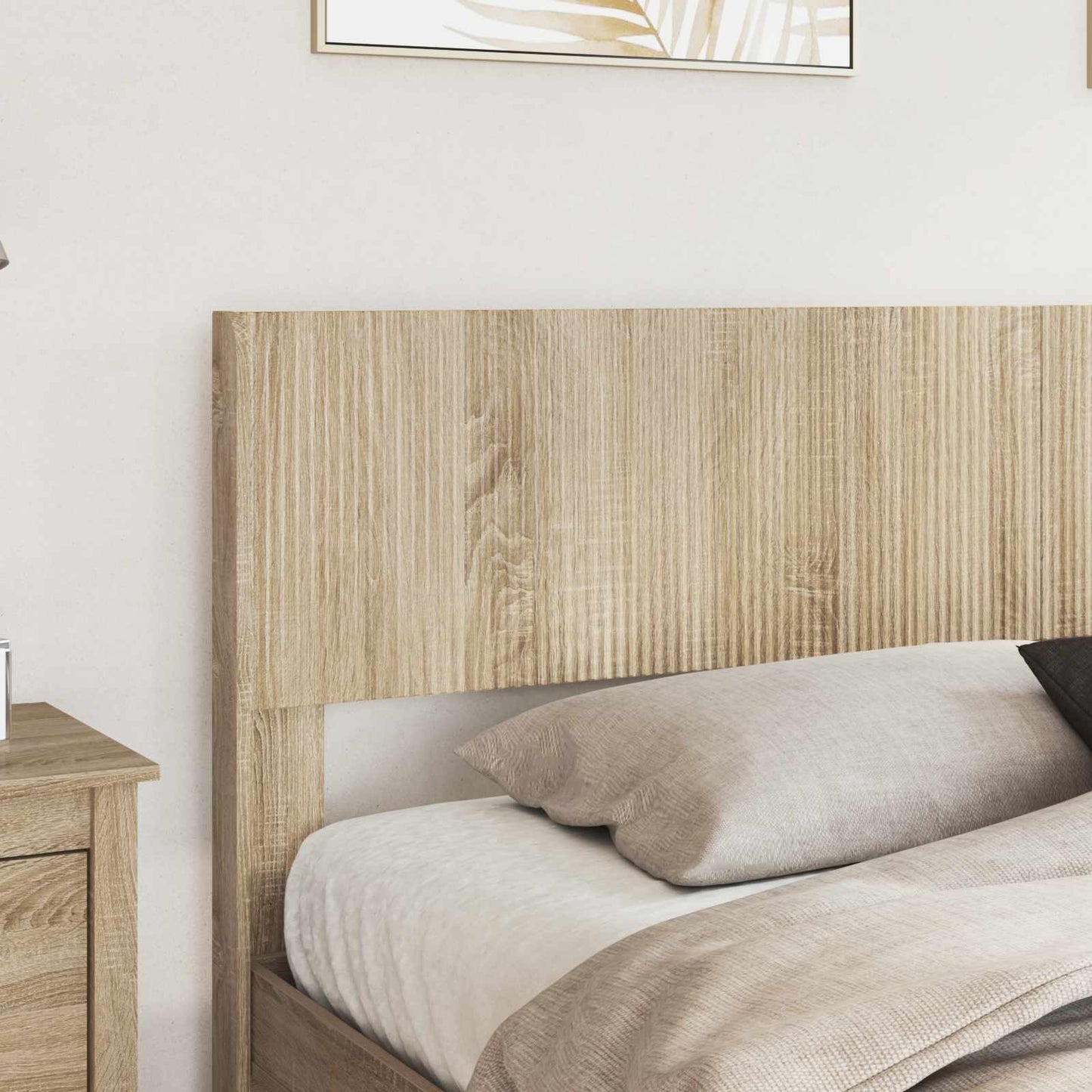 Struttura del letto con stoccaggio e testata Rovere Sonoma | homemem39