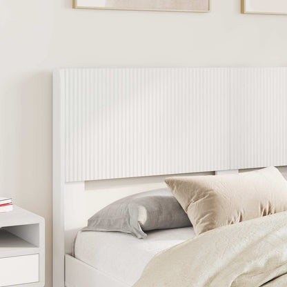 Struttura del letto con stoccaggio e testata Bianco | homemem39
