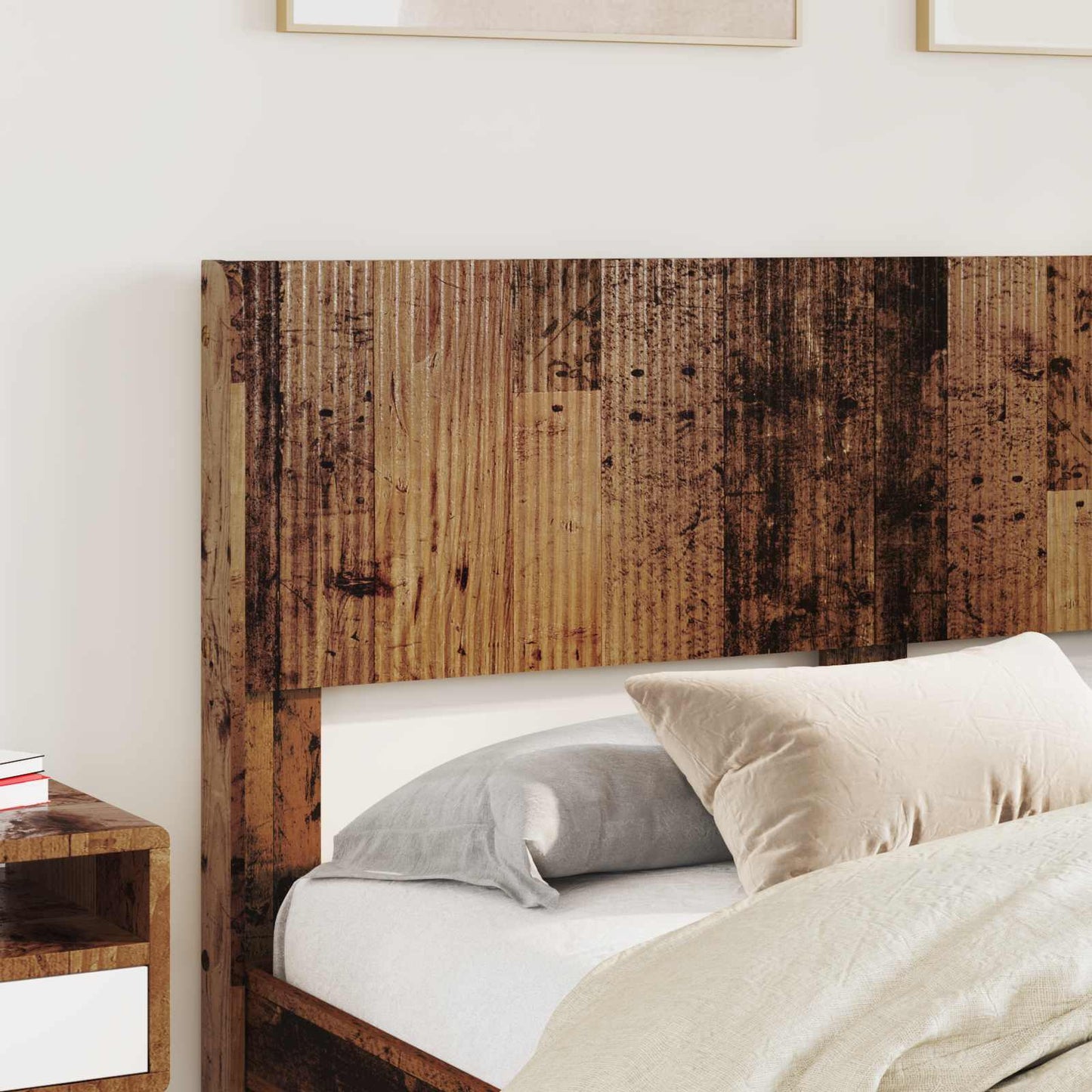 Struttura del letto con stoccaggio e testata Legno antico | homemem39