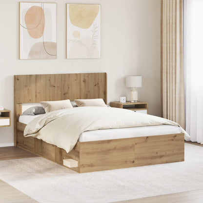 Struttura del letto con stoccaggio e testata Rovere Artigianale | homemem39