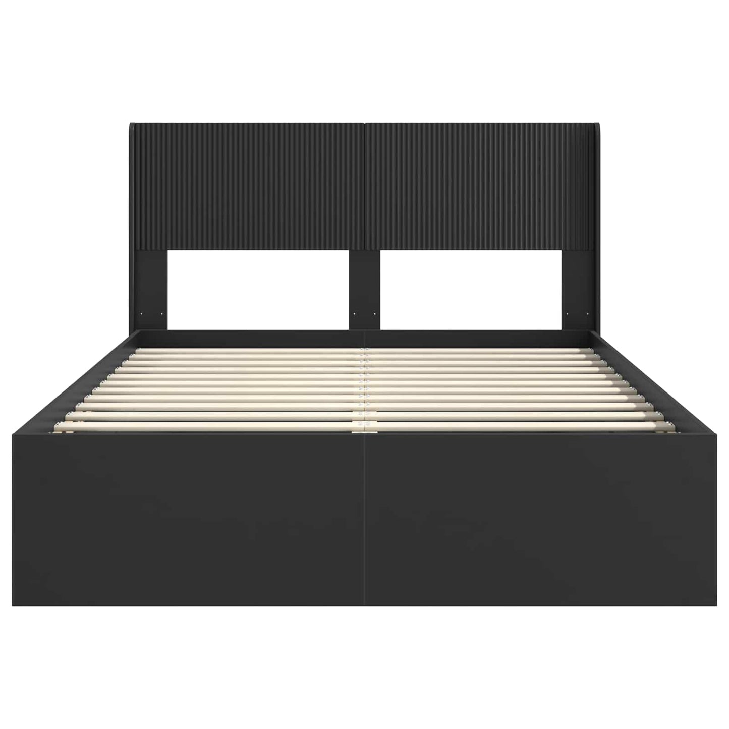 Struttura del letto con stoccaggio e testata Nero 120 x 190 cm | homemem39