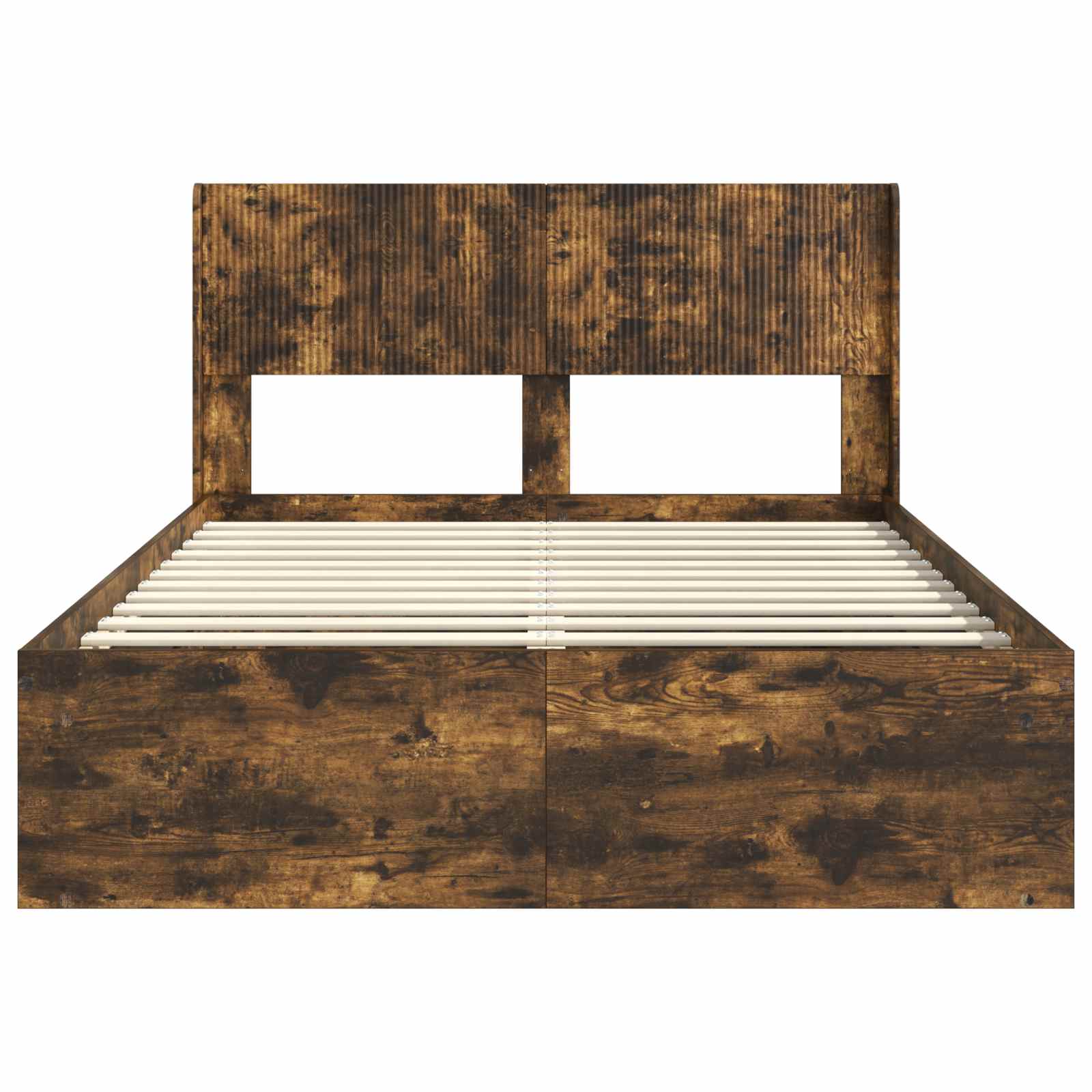 Struttura del letto con stoccaggio e testata Rovere Fumo | homemem39