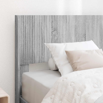 Struttura del letto con stoccaggio e testata Sonoma grigio | homemem39