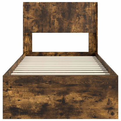 Struttura del letto con stoccaggio e testata Rovere Fumo | homemem39