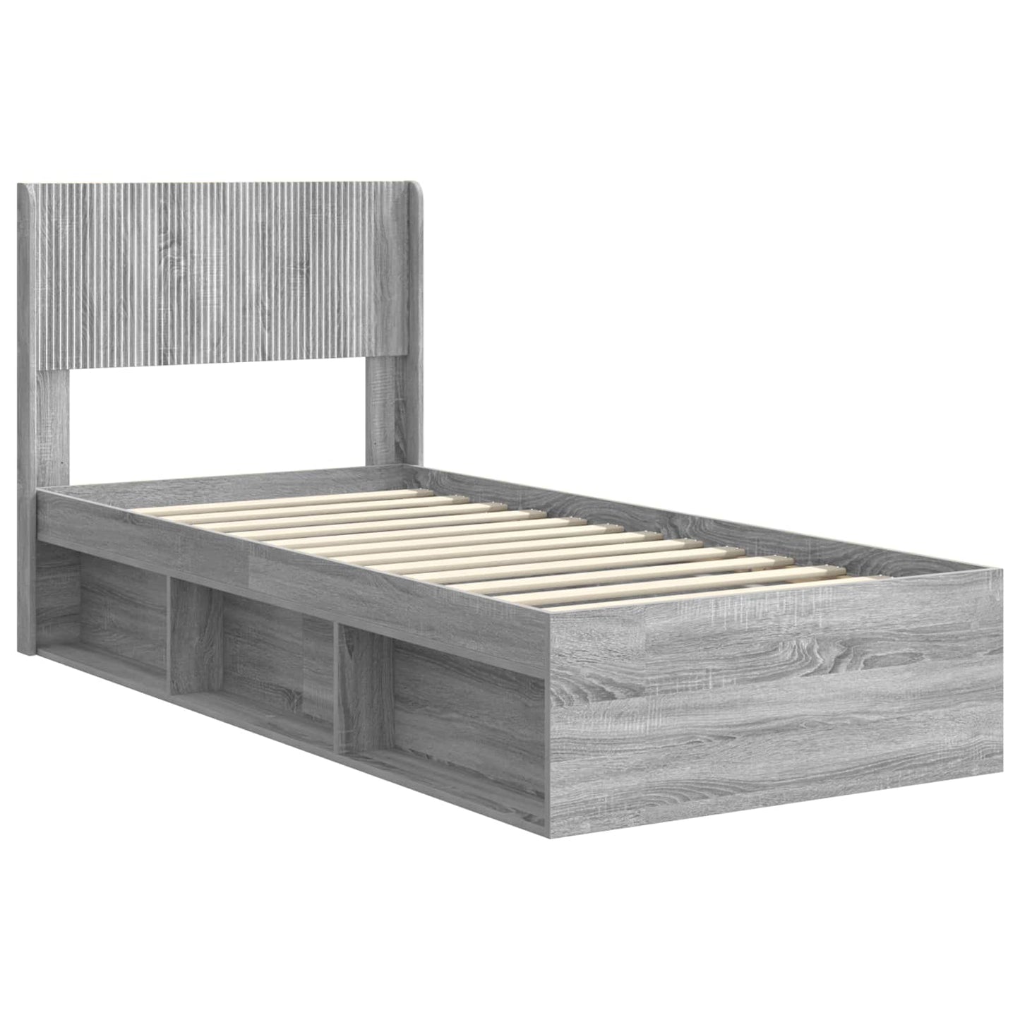 Struttura del letto con stoccaggio e testata 3 pcs | homemem39