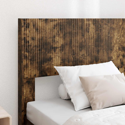 Struttura del letto con stoccaggio e testata Rovere Fumo | homemem39