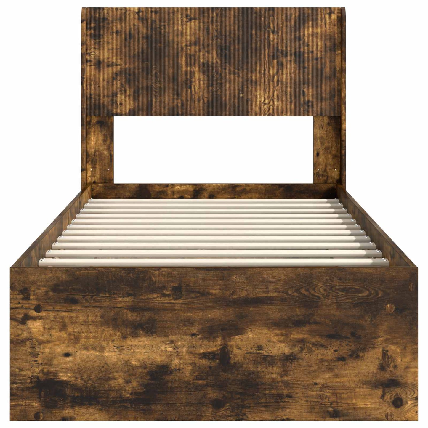 Struttura del letto con stoccaggio e testata Rovere Fumo | homemem39