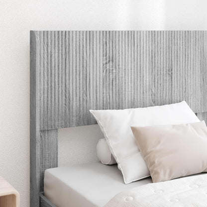 Struttura del letto con stoccaggio e testata Sonoma grigio | homemem39