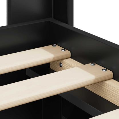 Struttura del letto con stoccaggio e testata 2 pz | homemem39
