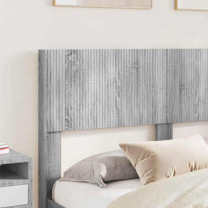 Struttura del letto con stoccaggio e testata Sonoma grigio | homemem39